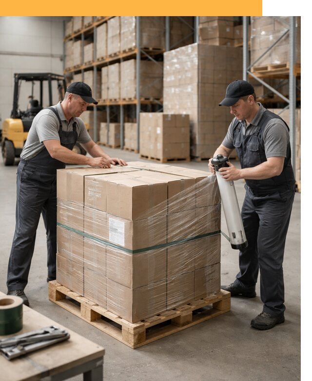 Упаковка и паллетирование грузов от 3563 руб: защита и крепление