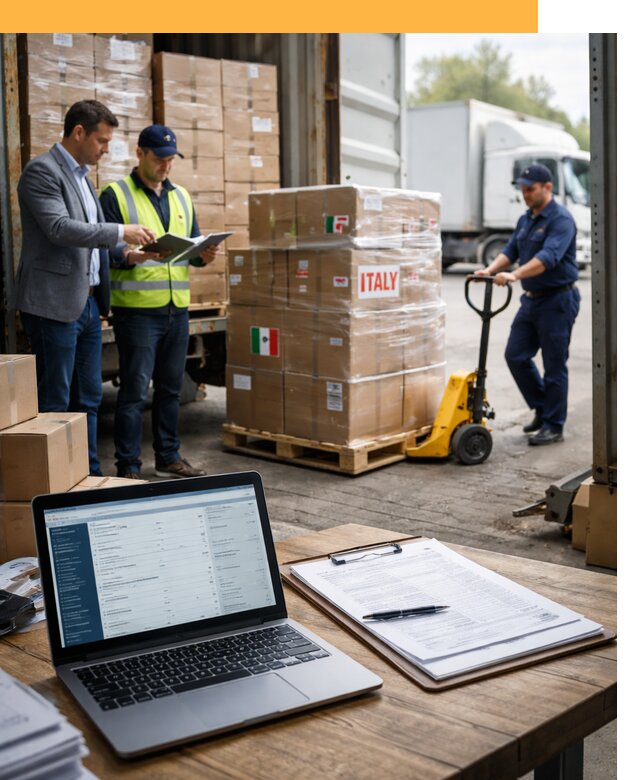 Доставка грузов из Италии: морские и авиаперевозки от 18322