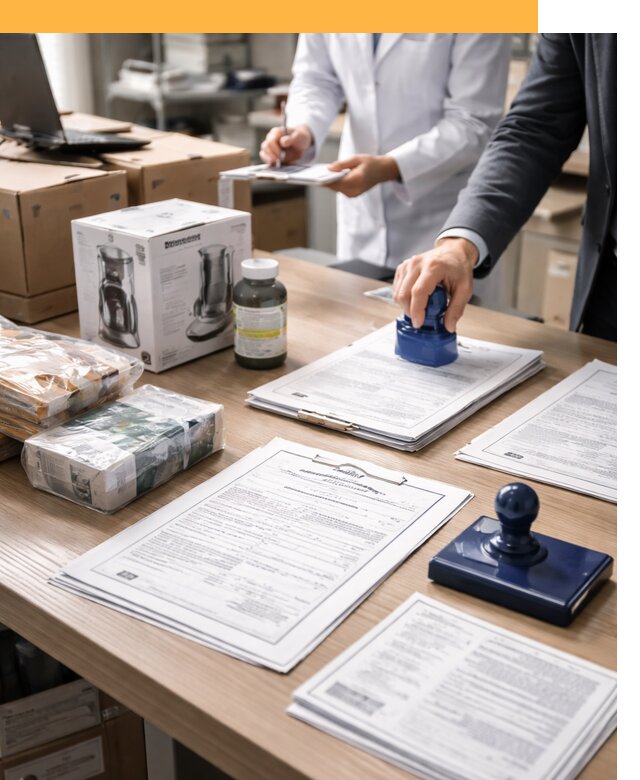 Сертификация импортных товаров от 12215 с таможенным сопровождением